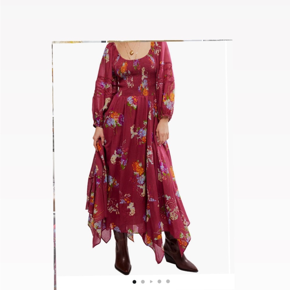 FP by Free People Morning Glory Floral Smock Long Sleeve Maxi Dress

NWT
